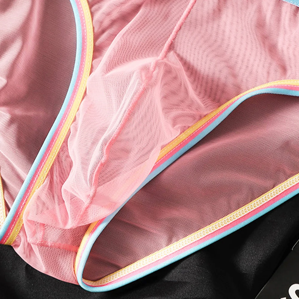 

Men Mesh Transparent Briefs Erotic Underwear Ultra-thin Low Rise Lingeries For Man Japanese Thongs Sheer Underpant Men's Panties