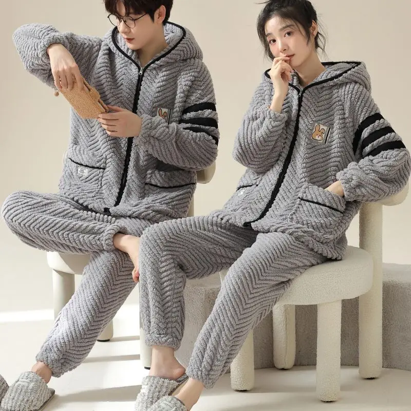 Pijama Mujer Invierno Pajama Sets Women Flannel Pajamas Warm Winter Sleepwear Xxxl Pyjamas Femme Sexy Nightwear Women Sheer