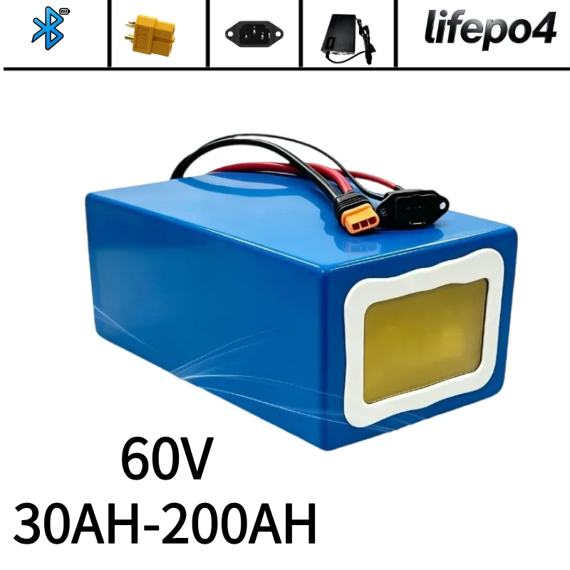 Long Cycle Life 60V 20S Grade A Lithium Iron Phosphate Battery Pack 30~150Ah With Full BMS Protection Suitable For Golf Cart Uti