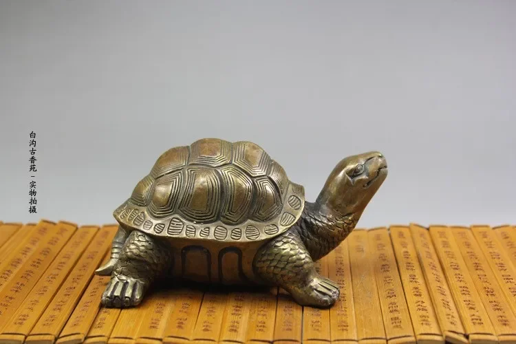 

Antique bronze Pure Copper Old Qing Ming Brass longevity turtle longevity old man birthday present peace copper tortoise wealth