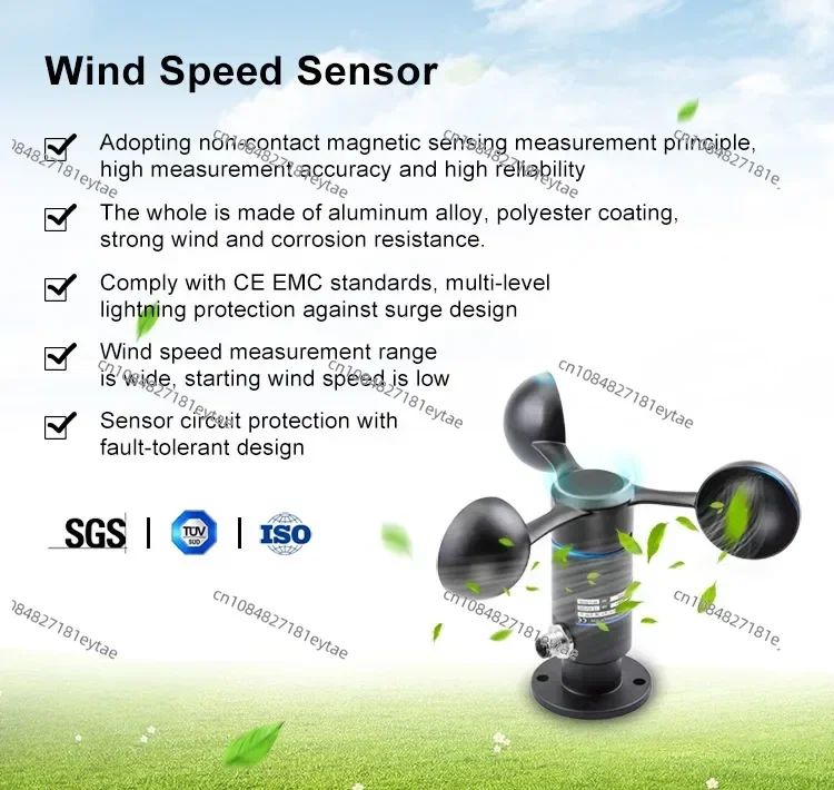 FST200-201 Firstrate Aluminum alloy Weather Station wind Anemometer Wind Speed Sensor with Analog Voltage Output