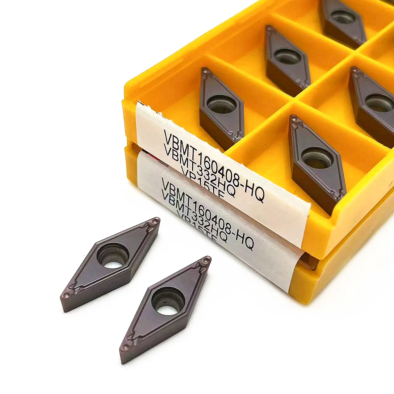 VP15TF VBMT160408 VBMT160404ใบมีดเพชรเครื่องมือกลึงภายนอก mesin bubut CNC การหมุนแทรกสำหรับเหล็กสแตนเลส VBMT160404