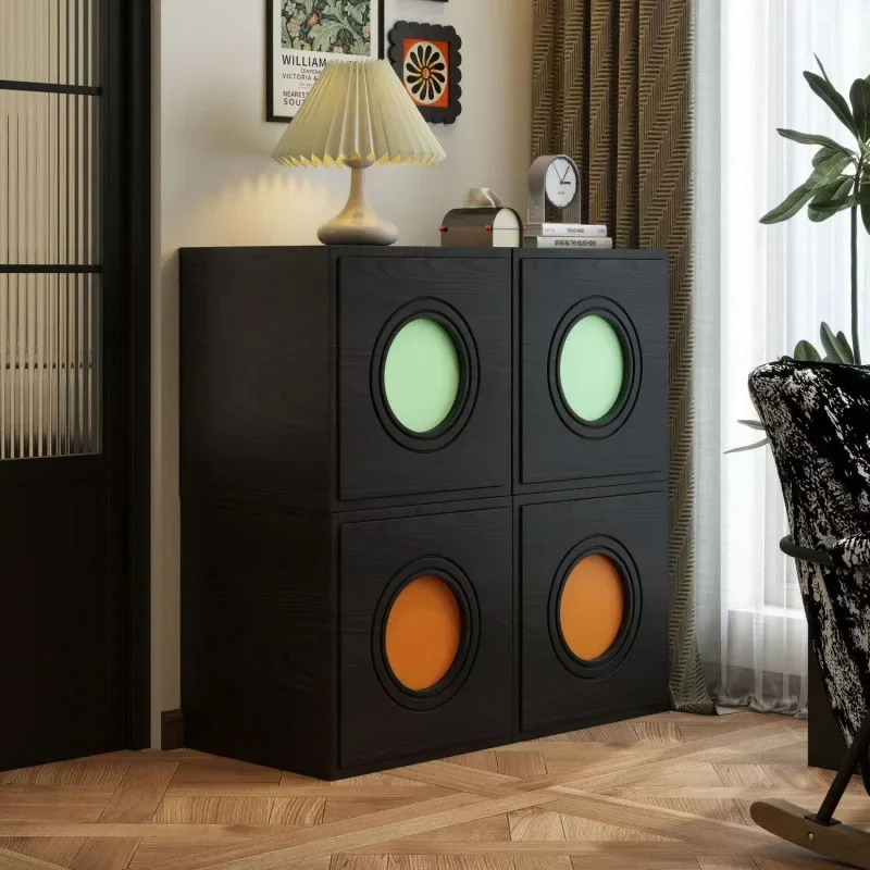 Second-hand style TV cabinets, combined storage cabinets, bedside tables, modular combination chest of drawers, solid wood card