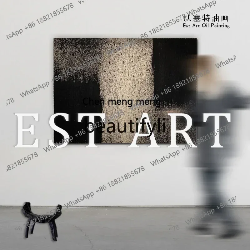 D178 Texture pure hand-painted oil painting, abstract living room decoration high-end feeling entrance hanging painting d96