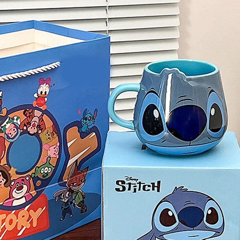 Anime Stitchss Mug ceramic Cup Large Belly Mug Coffee Milk Juice Cup Cartoon Office water bottle Birthday Christmas Gifts