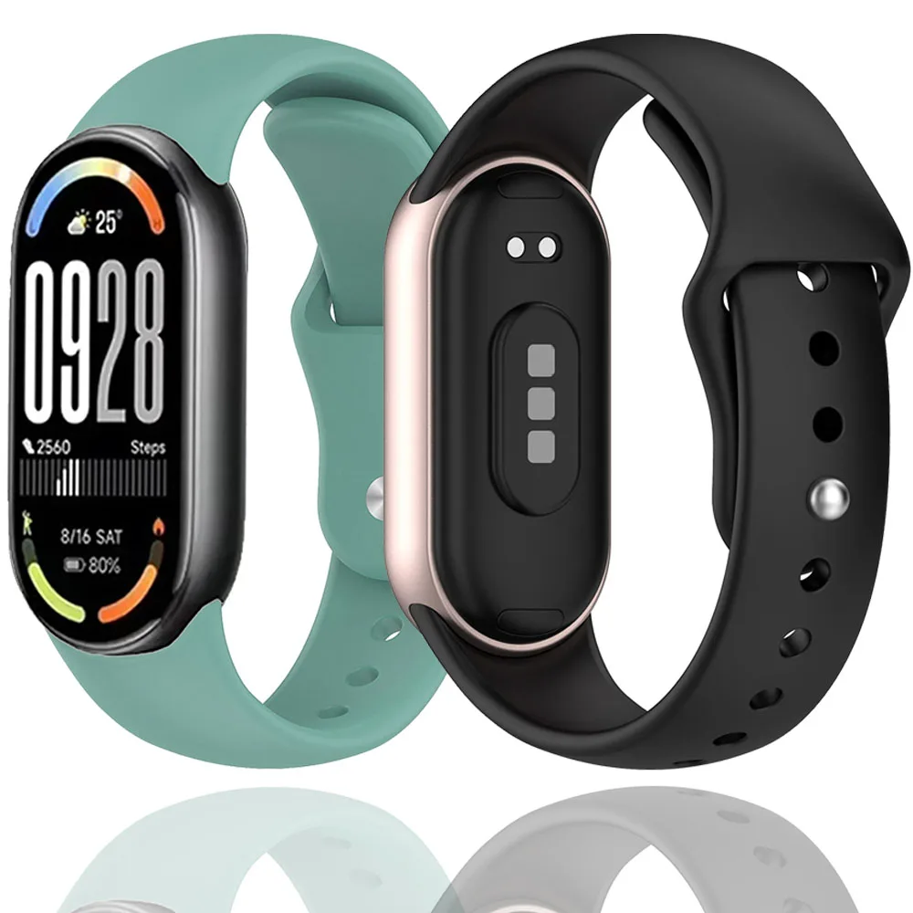 حزام سيليكون لـ Xiaomi Mi Band 10 ملحقات سوار أصلية قابلة للاستبدال لـ Xiaomi Band 10 9 8 NFC Smartwatch شريط للرسغ