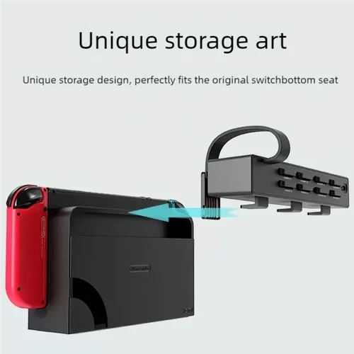 Imagen 2 del producto Conmutador de tarjetas de juego 8 en 1 para Nintendo Switch, lector de tarjetas de juego con Control remoto inalámbrico, accesorios para juegos con interruptor automático D1100B