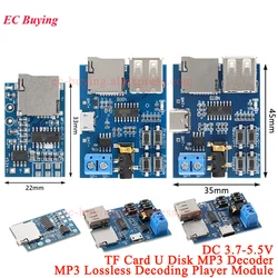 Amplificador de potencia de decodificación sin pérdidas, reproductor MP3, módulo de Audio, placa decodificadora para tarjeta TF, formato de disco U, Micro USB tipo C, 1 ud.-5 uds.