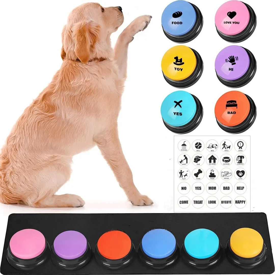 

1PC Voice Recording Button Pet Toys Dog Buttons for Communication Pet Training Buzzer Recordable Talking Button Intelligence Toy