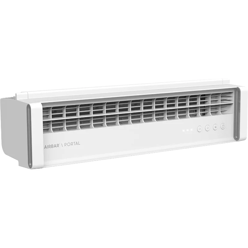 

PORTAL Window Fan with 3 Speeds, Reversible Exhaust Mode, Weather Resistant, White, Black