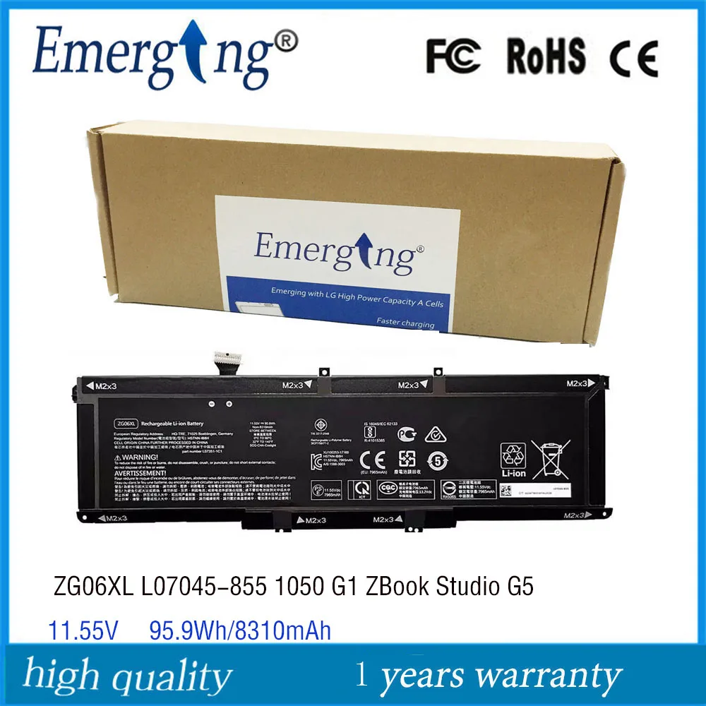 

11.55V 95.9Wh Original ZG06XL Laptop Battery for HP EliteBook 1050 G1 ZG06095XL ZBook Studio G5 HSTNN-IB8H L07351-1C1 L07045-8