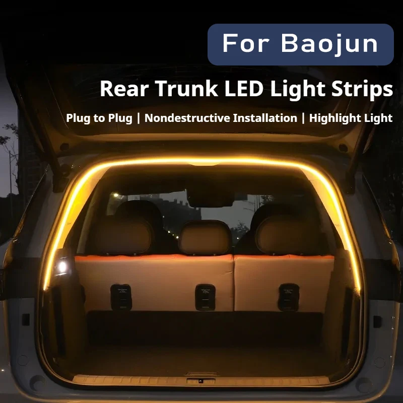 

Rear Trunk LED Light Bar Strips Trunk Interior Decorative Lamp Strip Fit For Baojun 510 Auto Interior Accessories