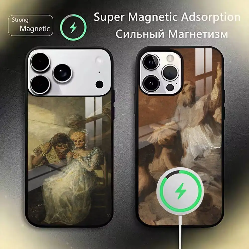 

Spain Francisco Goya Art Phone Case For iPhone17,16,15,14,13,12,11 Plus,Pro Magnetic with Magsafe Wireless Charging