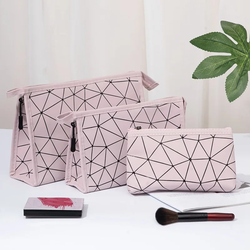 

Portable Pu Lingge multifunctional briefcase set large capacity waterproof toilet lipstick storage bag