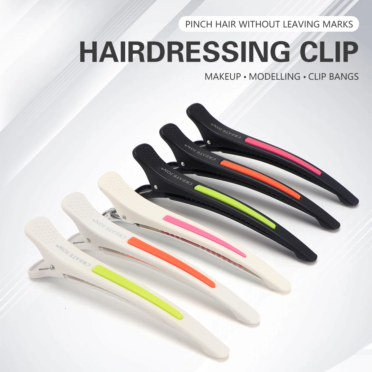 

6pcs Hairdressing Salon Alligator Clip Professional Hairdresser Haircut Claws Section Hair Clips Barbershop Beauty Styling Tool