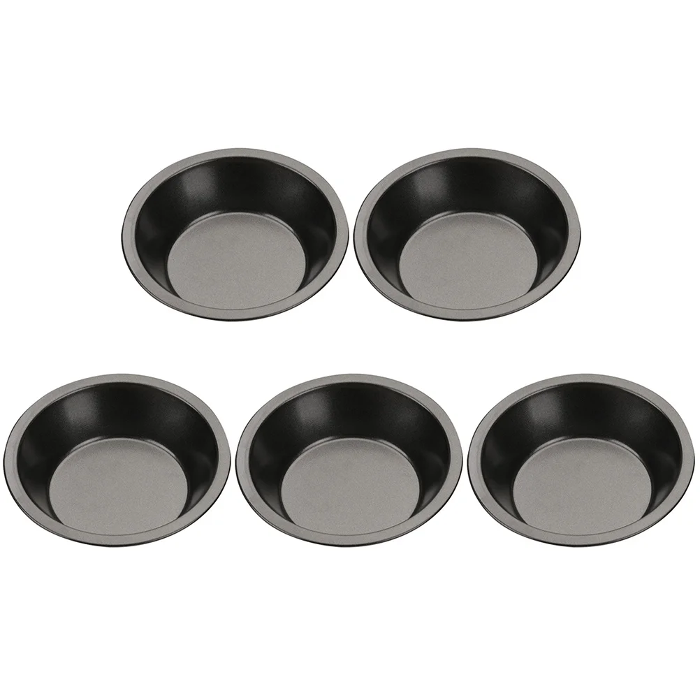 

5pcs Pizza Plate Tray Baking Metal Oven Nonstick Pans Carbon Steel Pie Restaurant Pancake Pan Thermal Conductivity Scratch