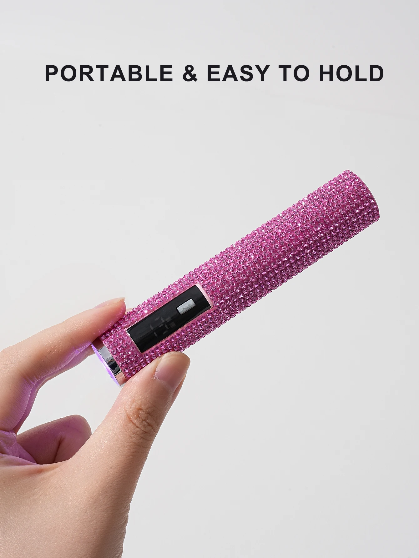 مصباح أظافر LED محمول USB، ضوء أظافر جل UV سريع الجفاف، قابل لإعادة الشحن مع بطارية 180 مللي أمبير في الساعة، شاشة LCD، شاشة تعمل باللمس، للأصابع