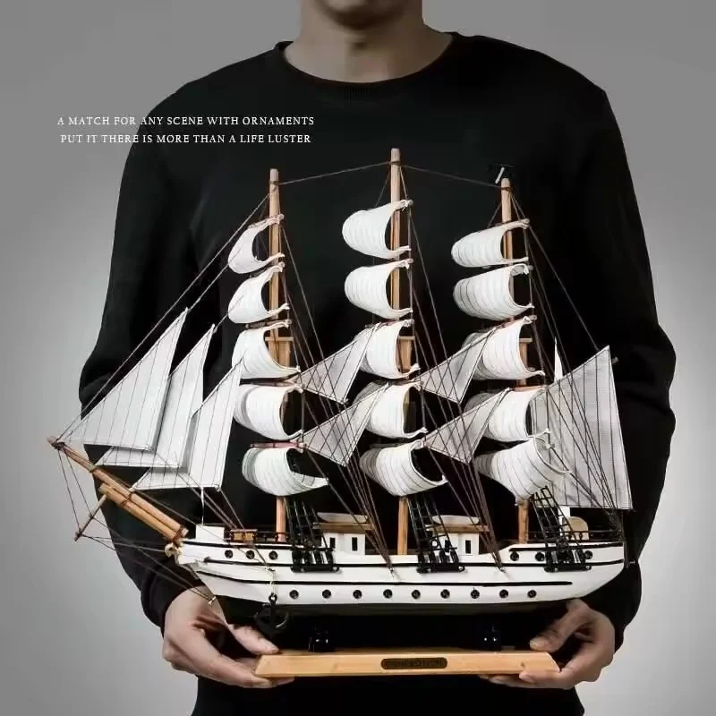 Gift Pirate Ship Model Saig Realistic Miniature In Wood, Marine Decoration Accessories, Modern Arts, Office, Home Decoration