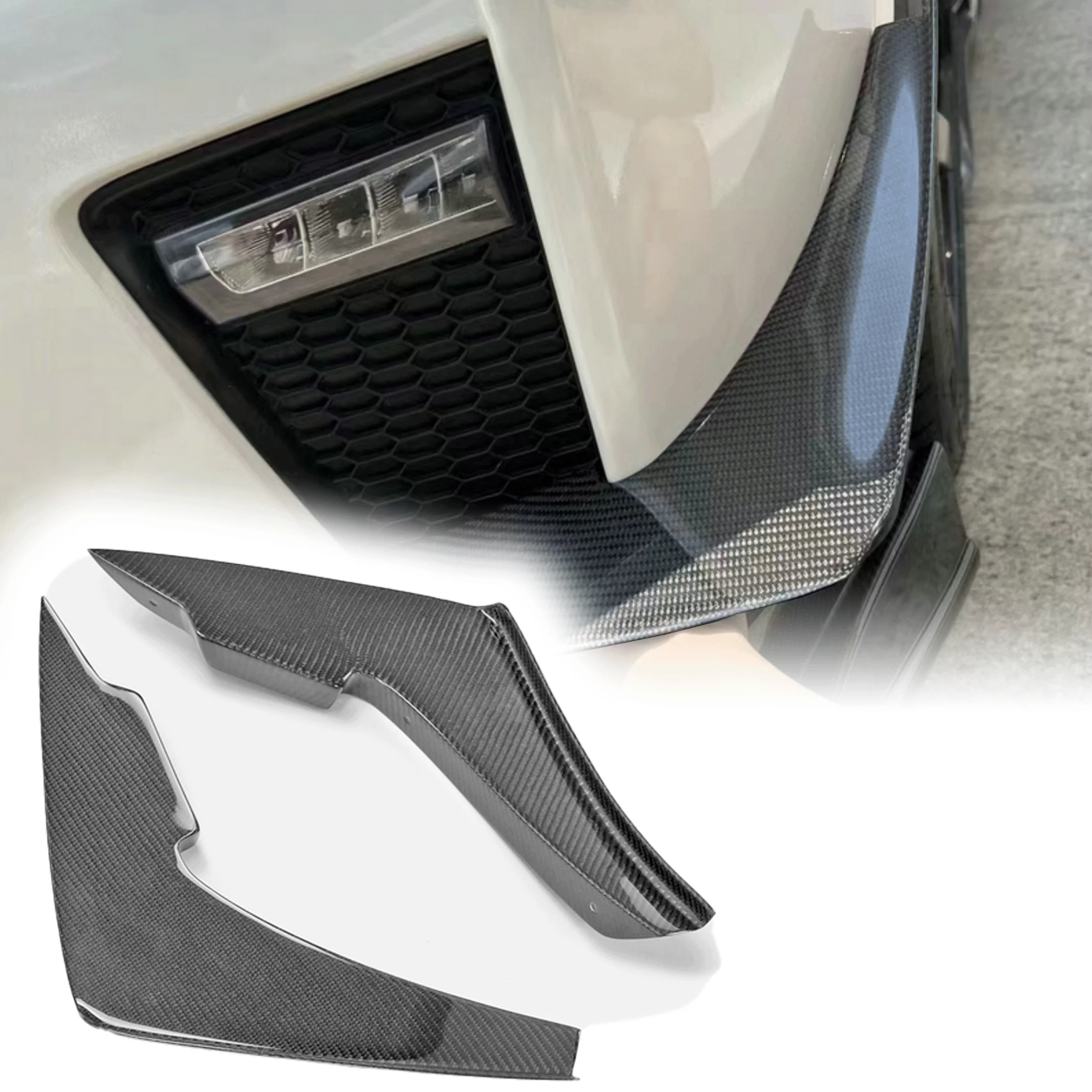 

For Nissan MY17 R35 GTR AP Type Front Bumper Canard 2Pcs (Fits MY17 FB Only)