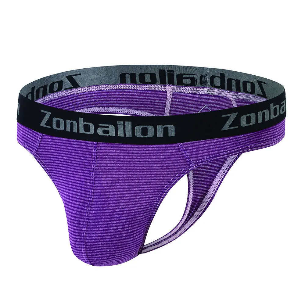 

Zonbailon Men's Thongs Sexy T-Back Soft G-Strings Breath Fit Men Underwear