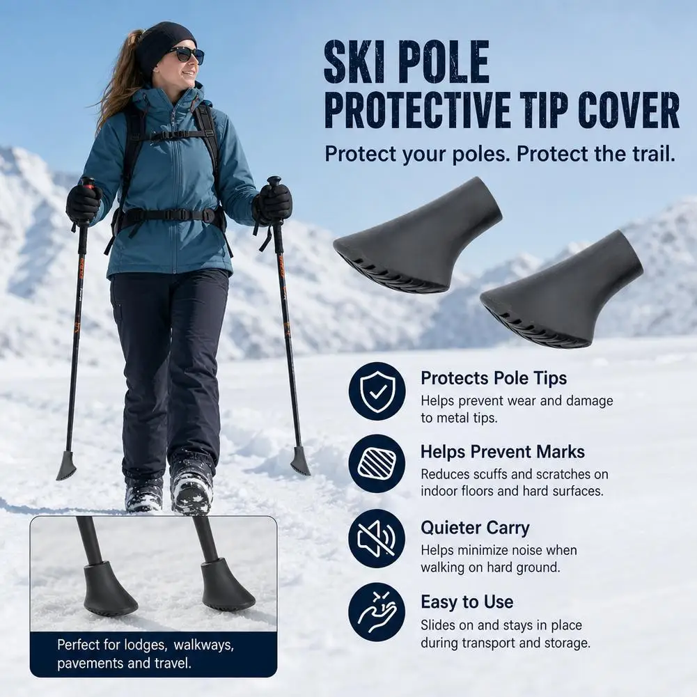 Trekking Pole Cane Climb Outdoor Camp Walk Stick Hike Protector Cap Tip Rubber Replacement Hiking Alpenstock Accessories ﻿