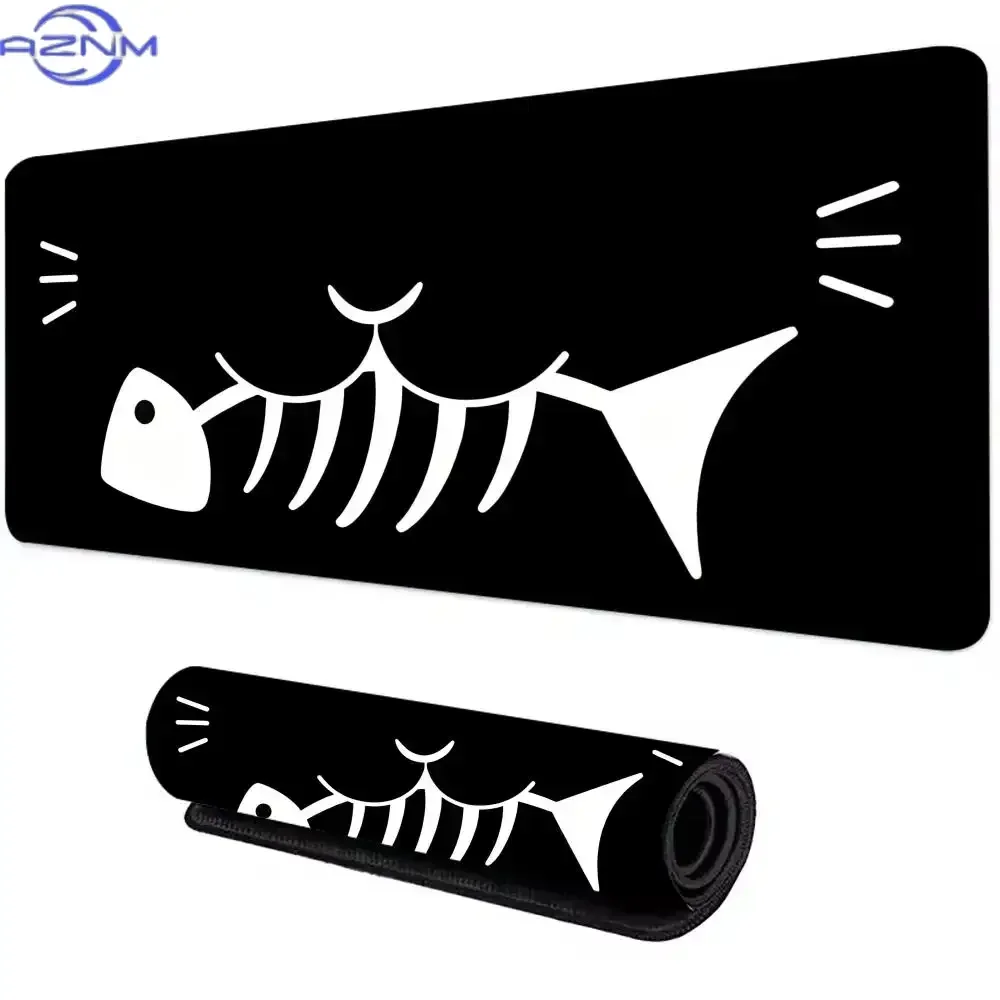 Pixel cat Mouse Pad XL Large Computer Office Game Table Mats XXL Rubber Anti-slip Gaming Keyboard Mousepads Long Desk Pads 30X60