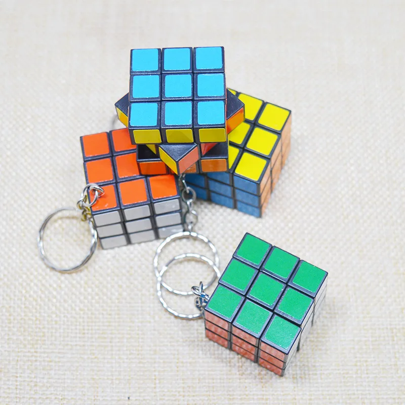 5/10 Pcs Mini 3cm Cube Keychain Pendant Children Puzzle Beginning Early Learning Toys Third Order Mini Cube Keychain Toys