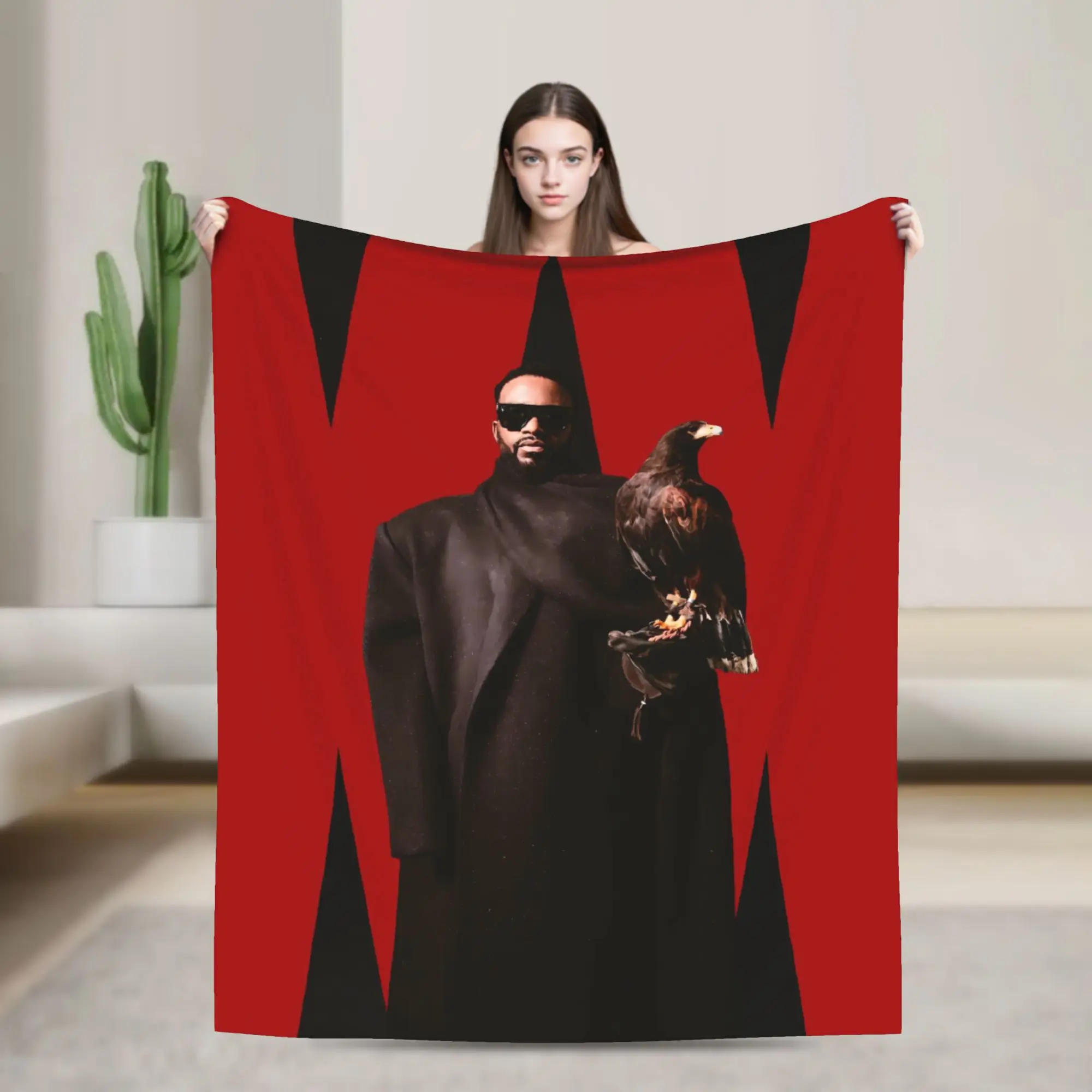 Fally ipupa Warm Soft Blanket  Decorative Plush Throw Blanket Street Trend Home Decor Flannel Bedspread Sofa Bed Cover
