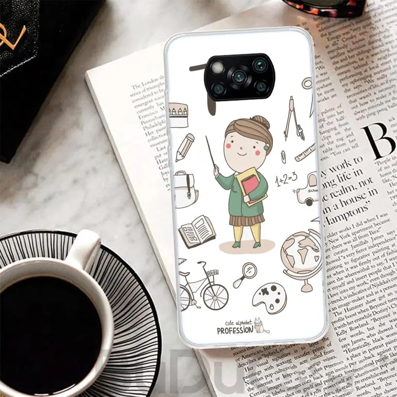 Cute Profession Teacher Doctor Cover For Xiaomi Poco X6 X5 Pro X4 Gt X3 Nfc F6 Phone Case F5 F4 F3 F2 F1 M5S M4 M3 Print Shell H