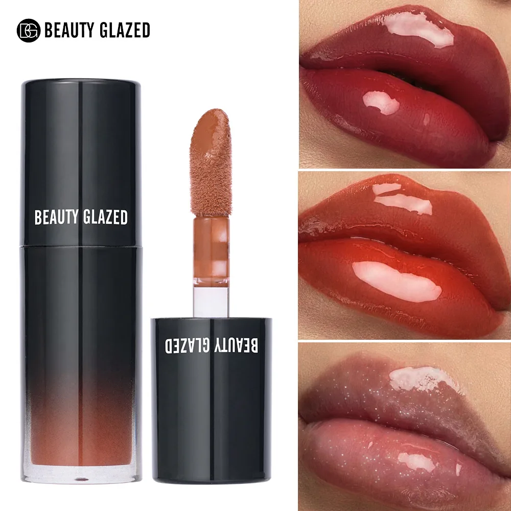 BELEZA VIDROS Água e Luz Hidratação Brilhante Lip Glaze Capa Permanente Lip Lines Hidratante Fácil de Cor Lip Gloss Maquiagem