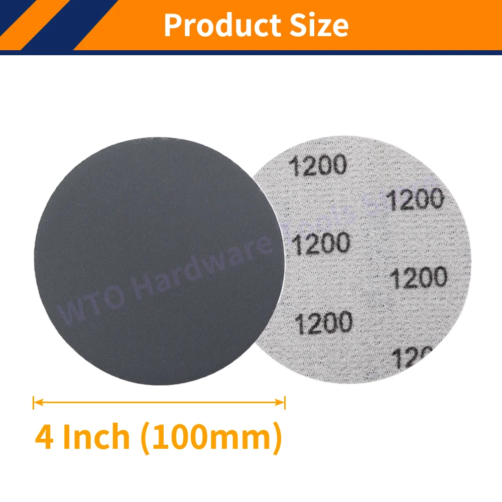 100PCS 4 Inch Sanding Discs Wet Dry Hook and Loop Sandpaper Pads for Metal Automotive Plastic Sanding Polishing, 60-10000 Grits