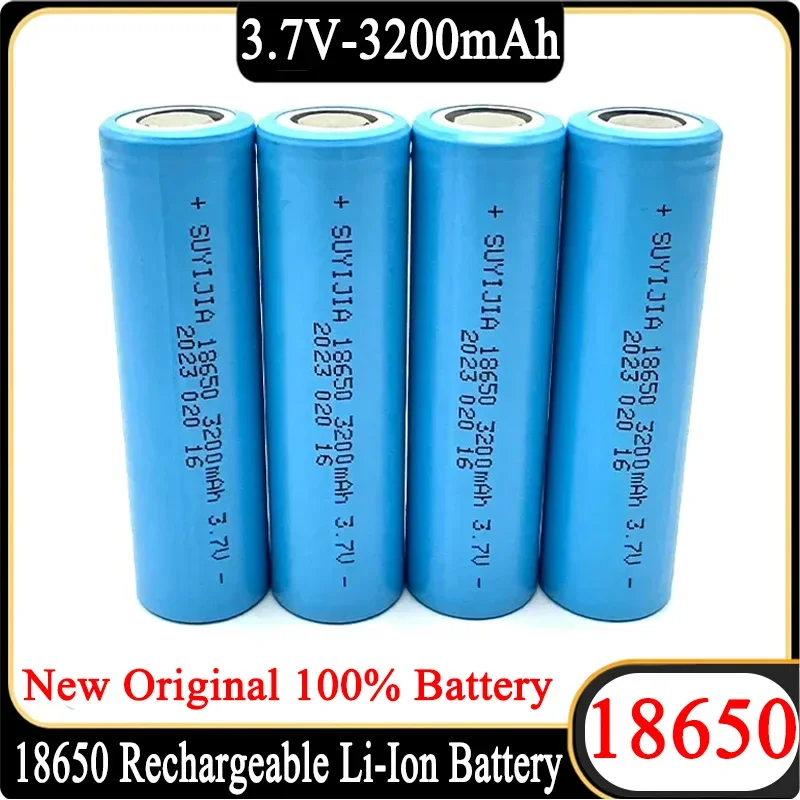 New3.7V 3200mAh 18650 Battery Original Lithium Battery Cells Li-ion Rechargeable Batteries Actual Capacity Power Electric Tools