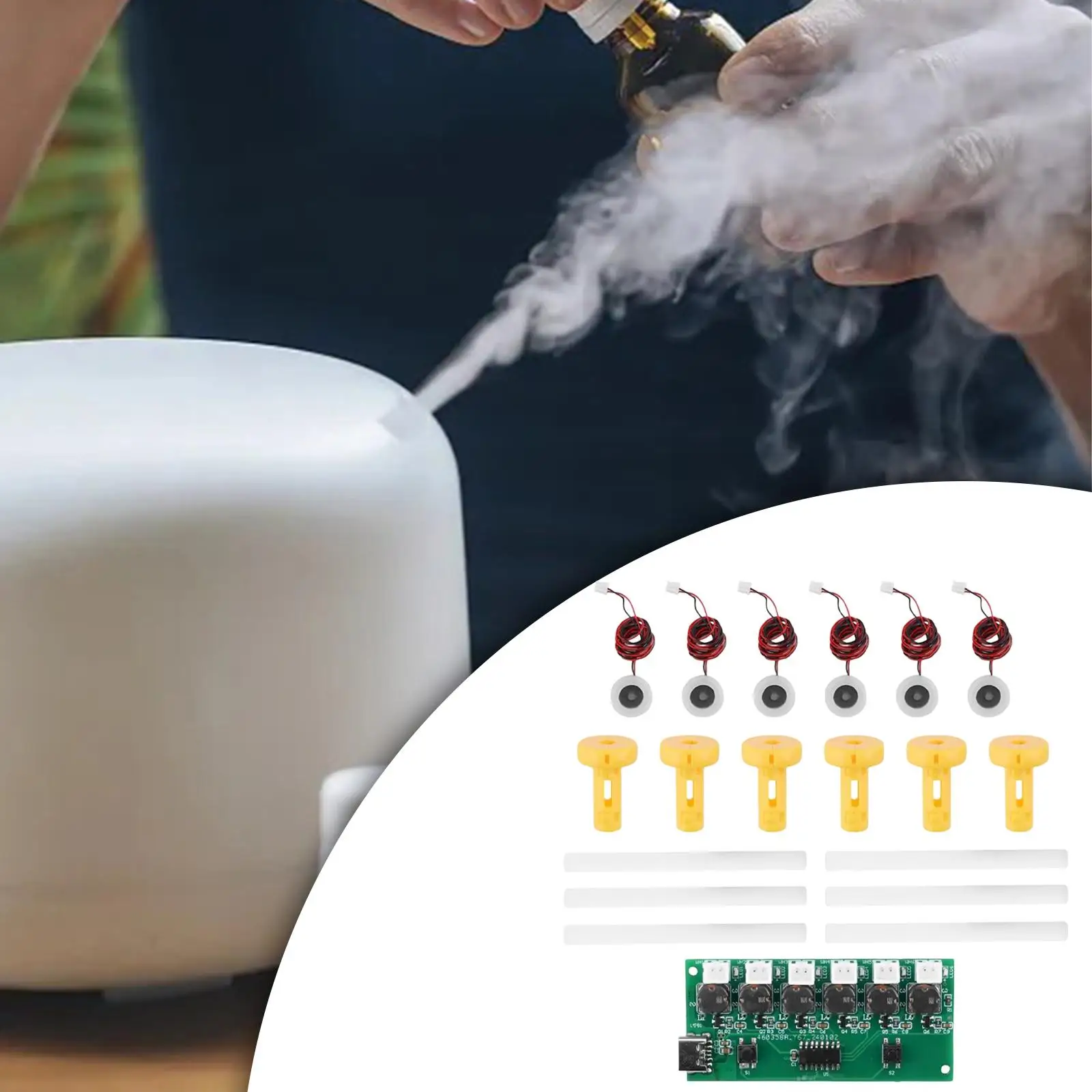 Set di moduli umidificatore USB Disco di atomizzazione DC 5V Attrezzatura sperimentale fai-da-te, Modulo di atomizzazione, Scheda di controllo umidificatore fai-da-te