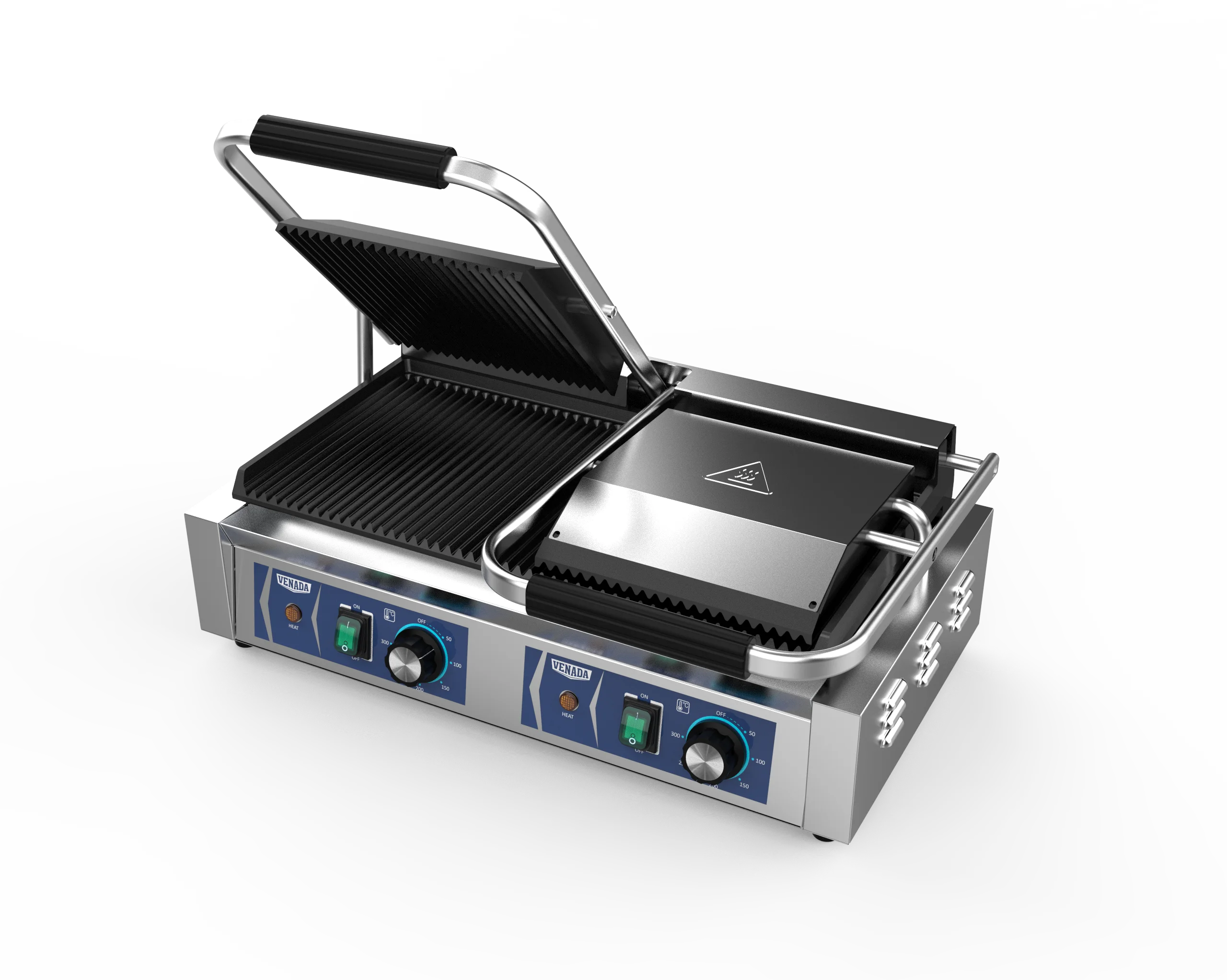 

Breakfast Non-Sticky High Power Grilled Bacon Beef Sausage Double Panini Grill Sandwich Hamburger Maker
