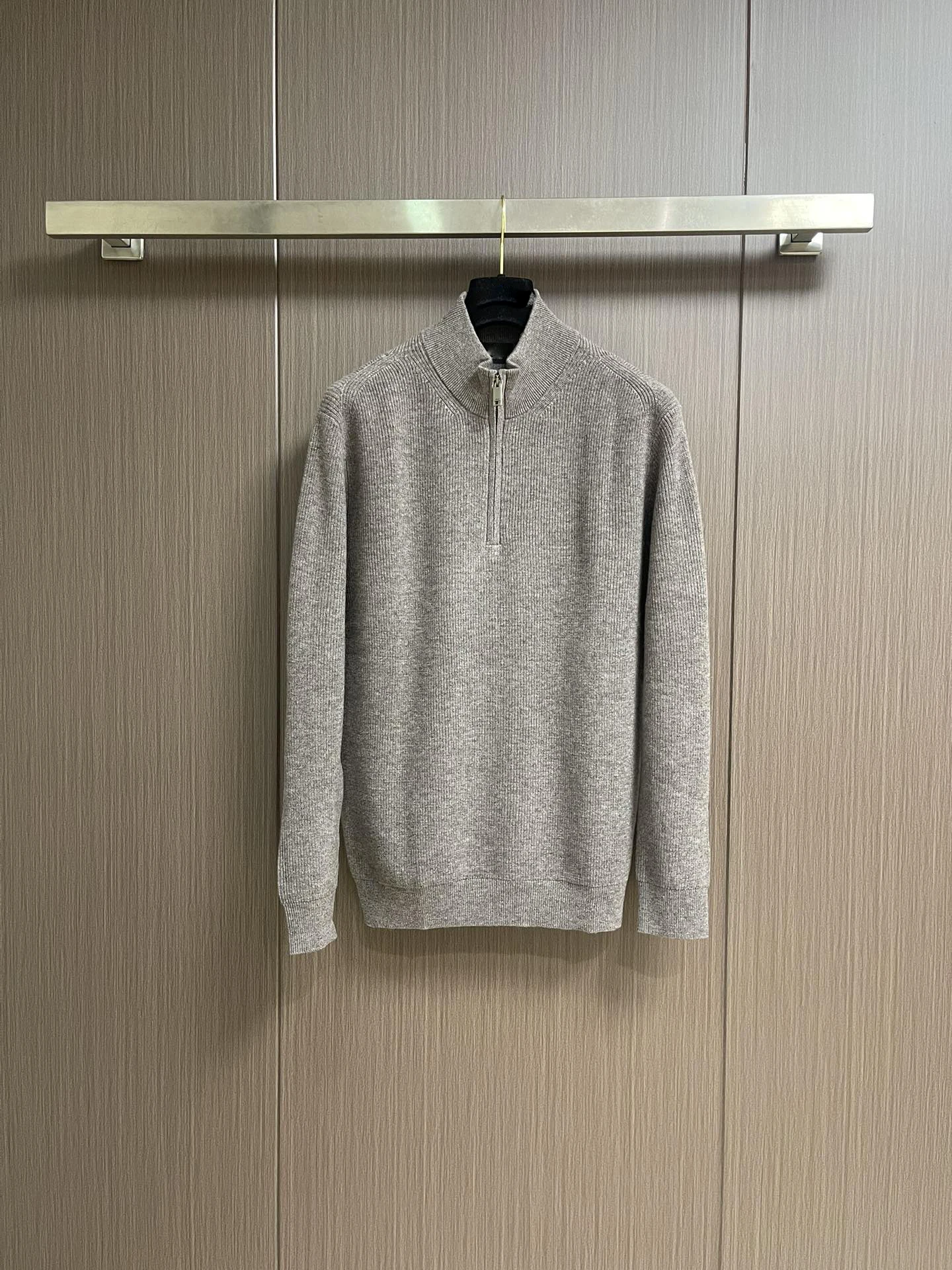 SIJITONGDA 2026 Men's Half-Zip Stand Collar Knitted Sweater, Selected Wool Fabric with Delicate and Soft Touch, Sizes M-3XL