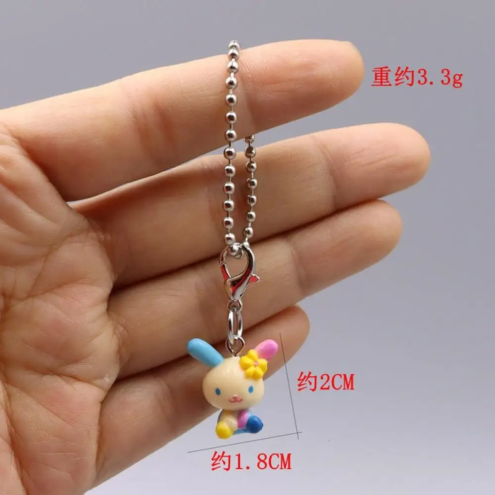 Cartoon Usahana Mini Resin Mobile Phone Chain kawaii Hello Kitty Makeup Box Keychain Pendant Backpack Zipper Decoration Toy Gift