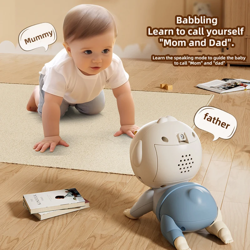 Musical Crawling Baby Doll - Interactive Learning Toy Promotes Crawling &amp; Head Up Training, Fun Vocal Play