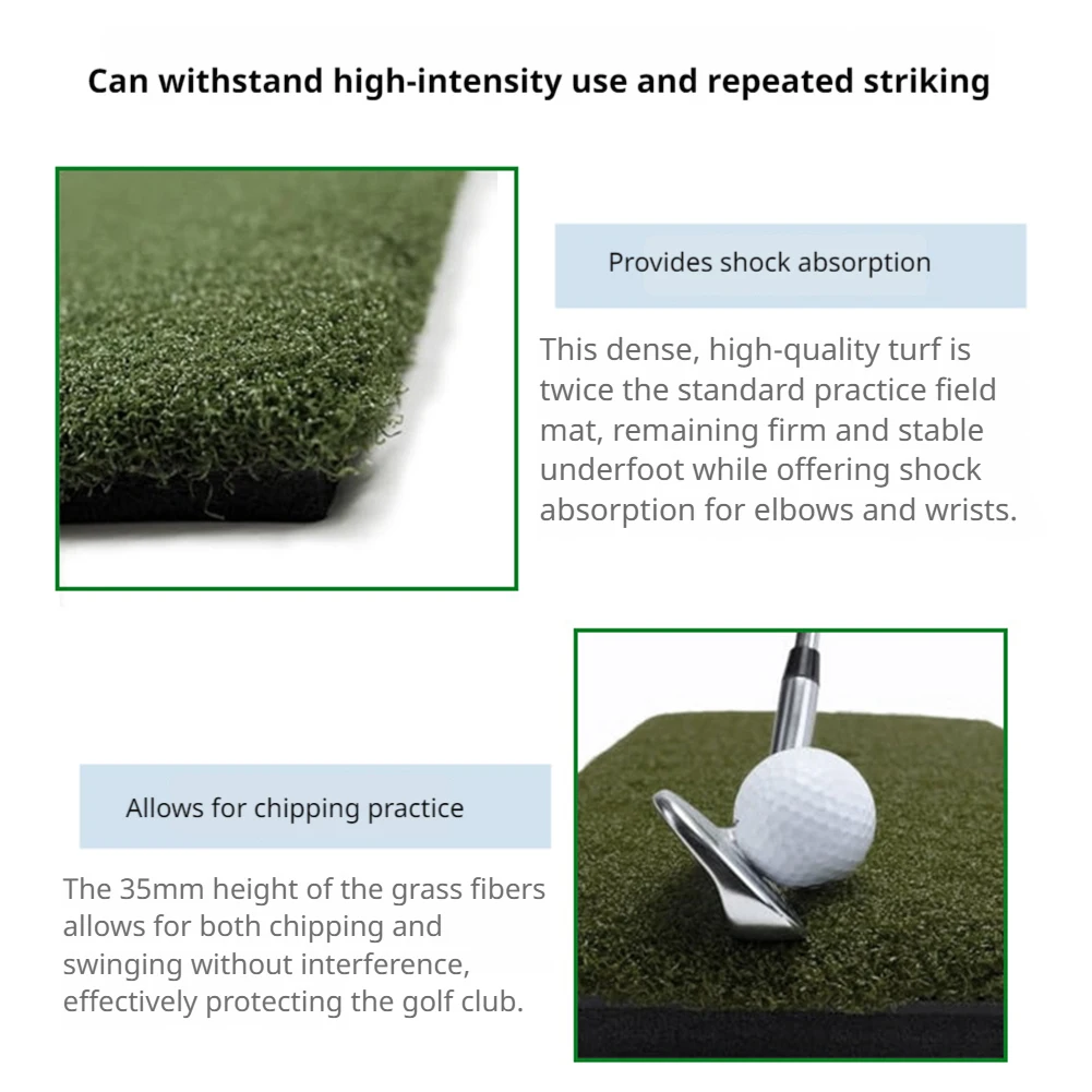 حصيرة جولف مزدوجة العشب 5 × 5 أقدام حصيرة ضرب الجولف للفناء الخلفي نطاق القيادة سوينغ التقطيع