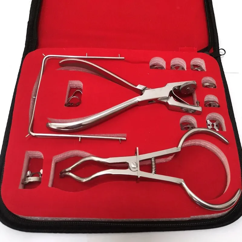 Dental Rubber Dam Perforator Puncher Kit Hole Puncher Set Pliers Orthodontic Frame Punch Clamps Dentistry Forceps Instrument New