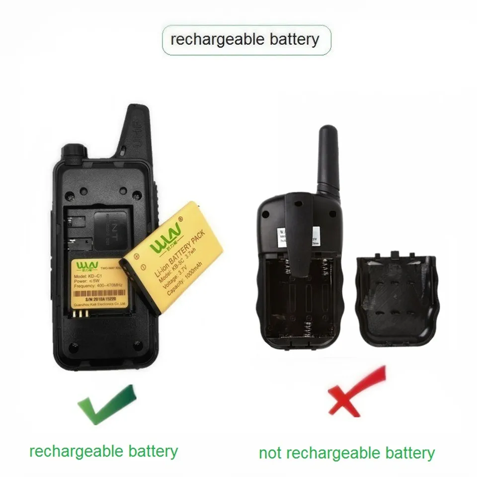 2025 nuevo Mini Walkie Talkie para niños WLN KD-C1 estación de Radioaficionado hf transceptor UHF 400-470MHz kdc1 señal fuerte baofeng bf t1