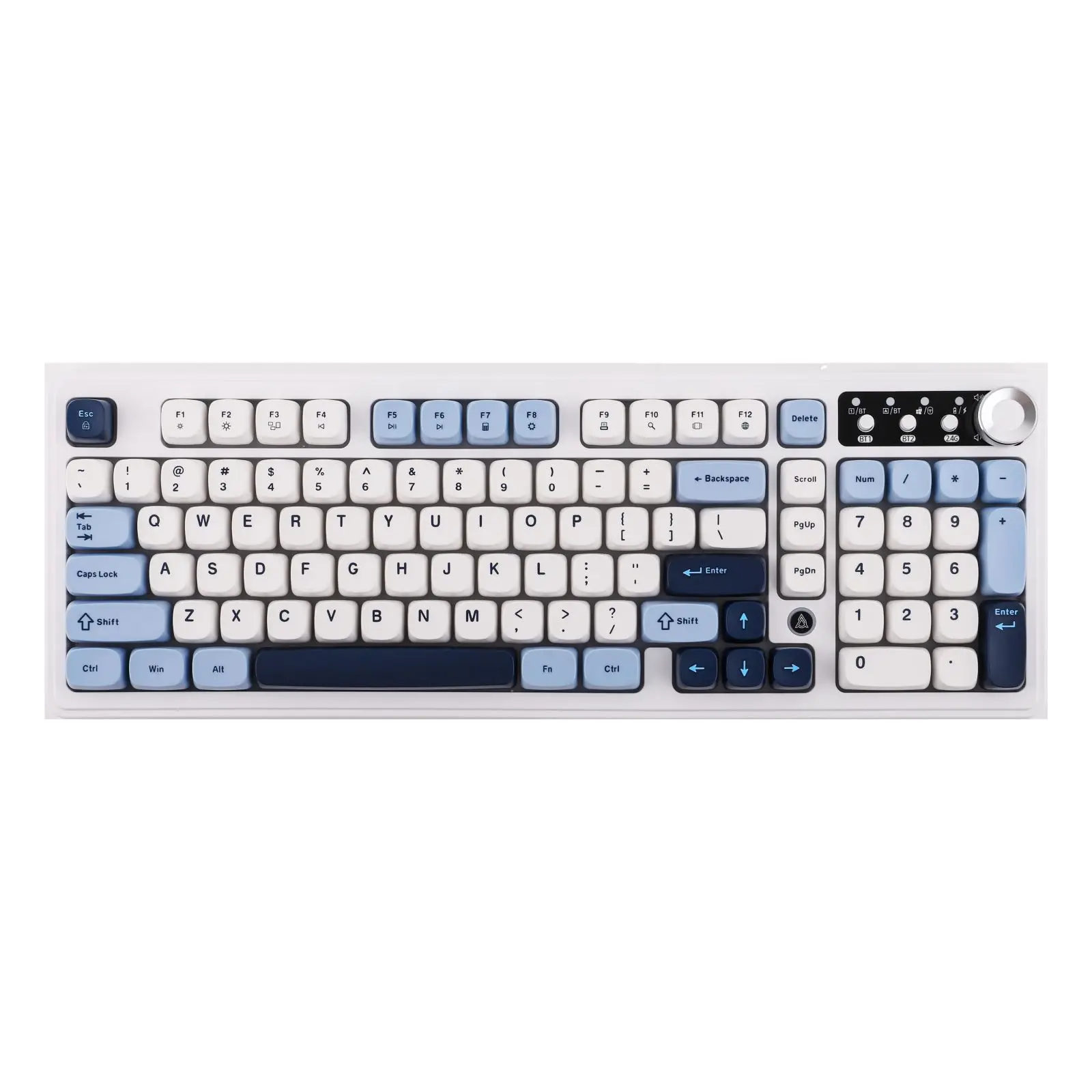 

AJAZZ AF98 PLUS 97, компактная раскладка, проводная/BT5.0/2,4 ГГц, беспроводная механическая клавиатура с RGB-подсветкой, ручкой громкости/регулируемой подставкой