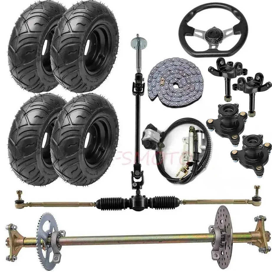 

Задняя ось TDPRO 740 мм или рулевое колесо/ступица/6-дюймовые шины для 110cc Go Kart Golf Cart, скутеров, квадроциклов, квадроциклов