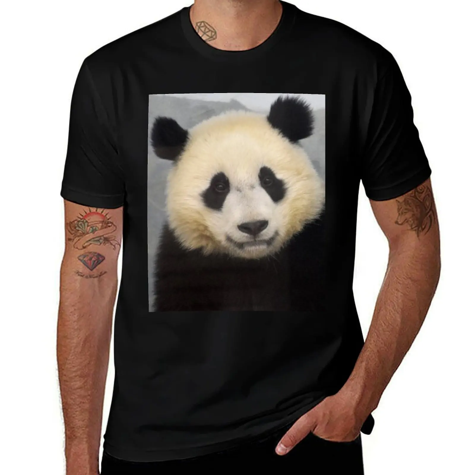

Giant Panda Xiao Qi Ji at the National Zoo T-Shirt t shirt custom print man t shirt heavy cotton T-Shirt