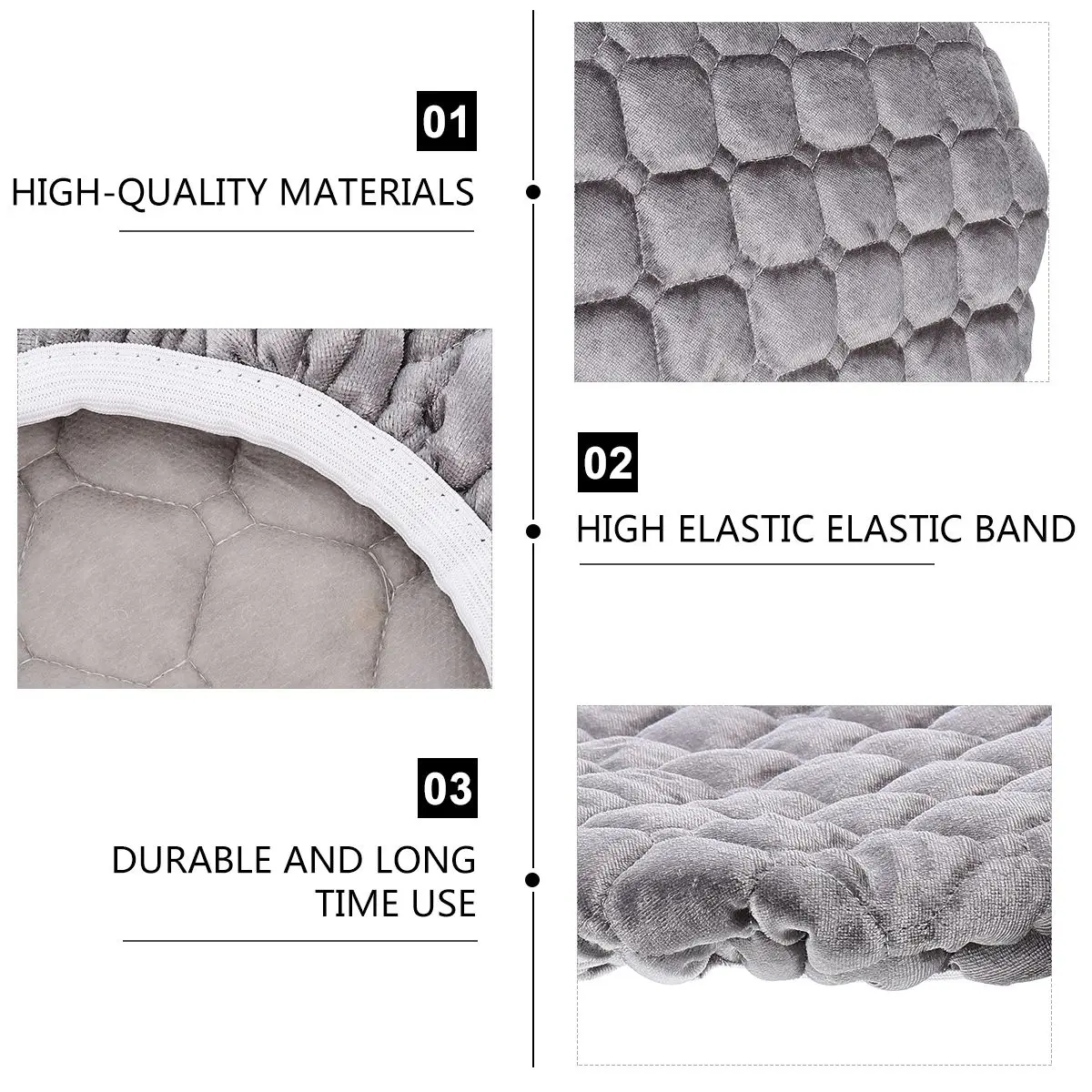 

Chair Seat Cushion Elastic Stool Cover Circle Office Chairs Home Furniture Protective Sofa Covers Durability Comfort Long