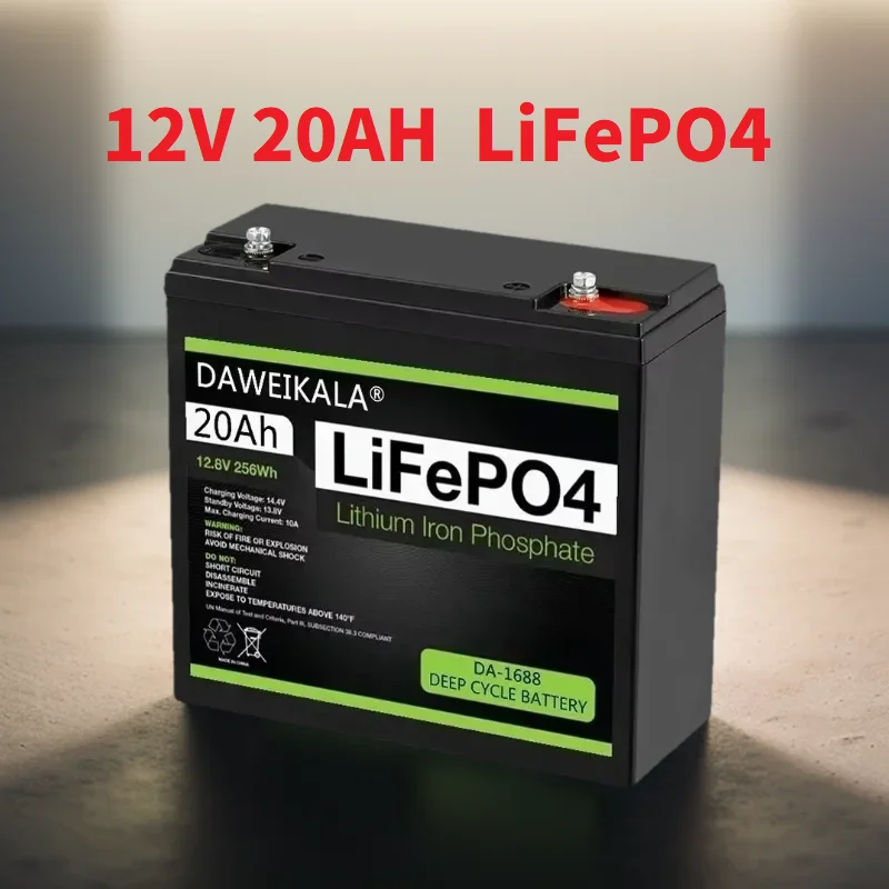 DAWEIKALA يمكن أن تقسيم بطارية lifepo4 12 فولت 20 أمبير في الساعة إلى حزمة بطارية 12-72 فولت القدرة الحقيقية لبطارية الدراجة الكهربائية 20 أمبير في الساعة