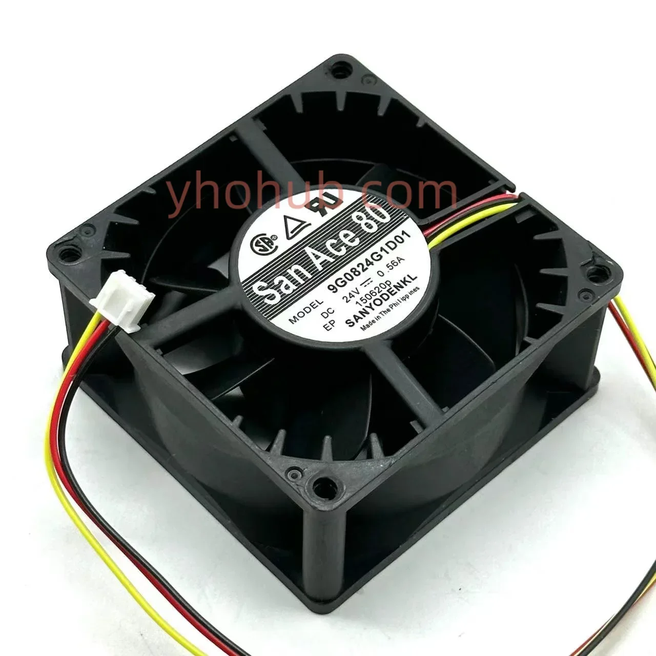 

Sanyo Denki 9G0824G1D01 DC 24V 0.56A 80x80x38mm 3-Wire Server Cooling Fan
