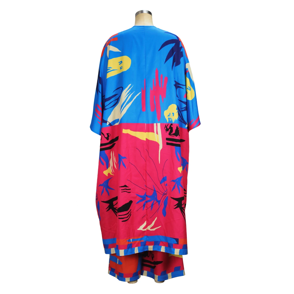 Spring and autumn fashion leisure suit printed cardigan with long sleeve and wide leg trousers