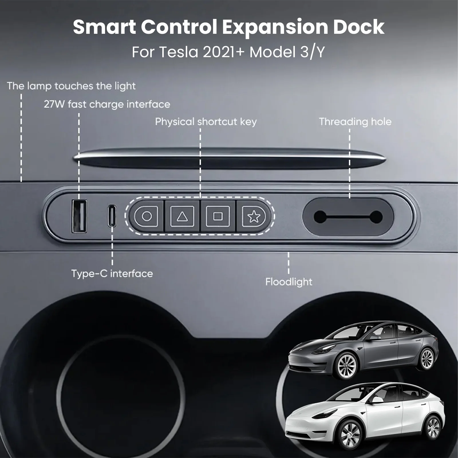 

Newest Smart Expansion Dock for Tesla Model 3 Y Docking Station Fast Charger Intelligent Central Control Charging Shunt Enhanced