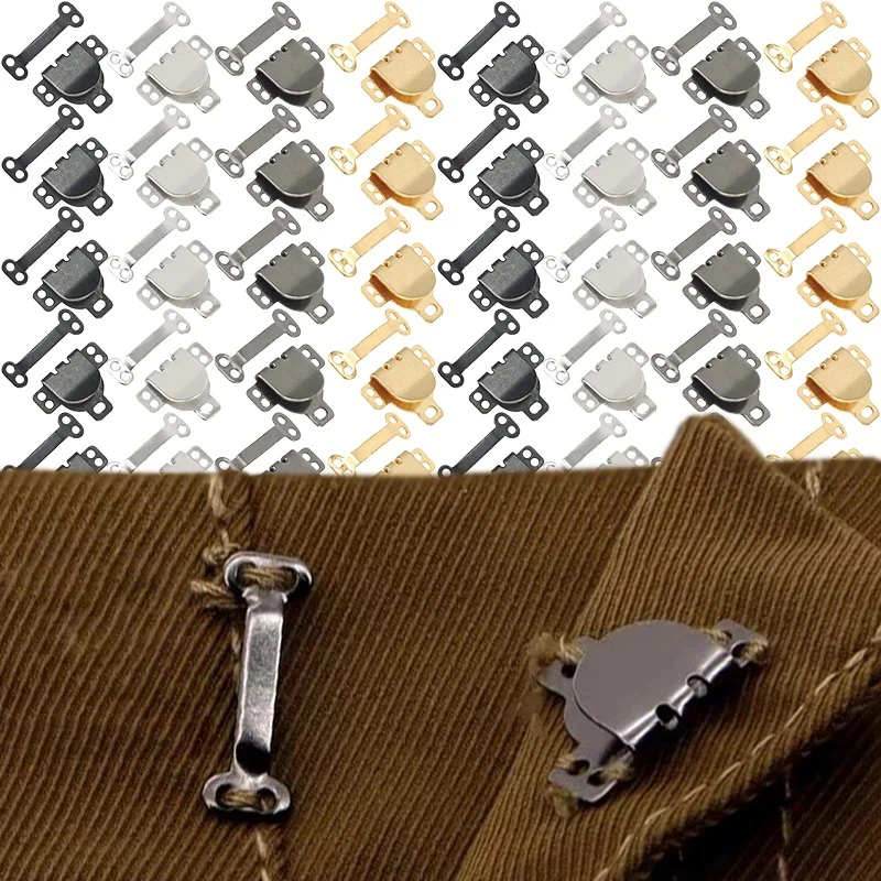 

40Sets Hook and Eye for Sewing Metal Hook and Eye Closures Closure Sew on Ideal for Clothig Pants Skirt Bra Trousers Dress Craft