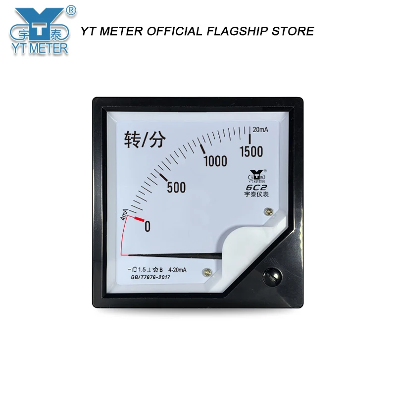 6C2 4-20mA Input pointer tachometer 1000 RPM /min 1500r/min2000rpm inverter current